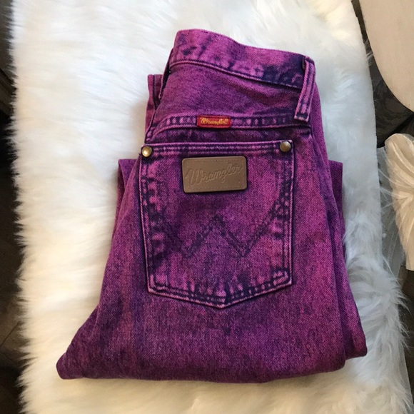 Wrangler Denim - HOST PICK 80’s purple acid wash Wrangler jeans